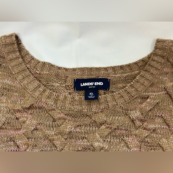 Lands’ End Drifter 100% Cotton Knit Sweater XL - Picture 6 of 8